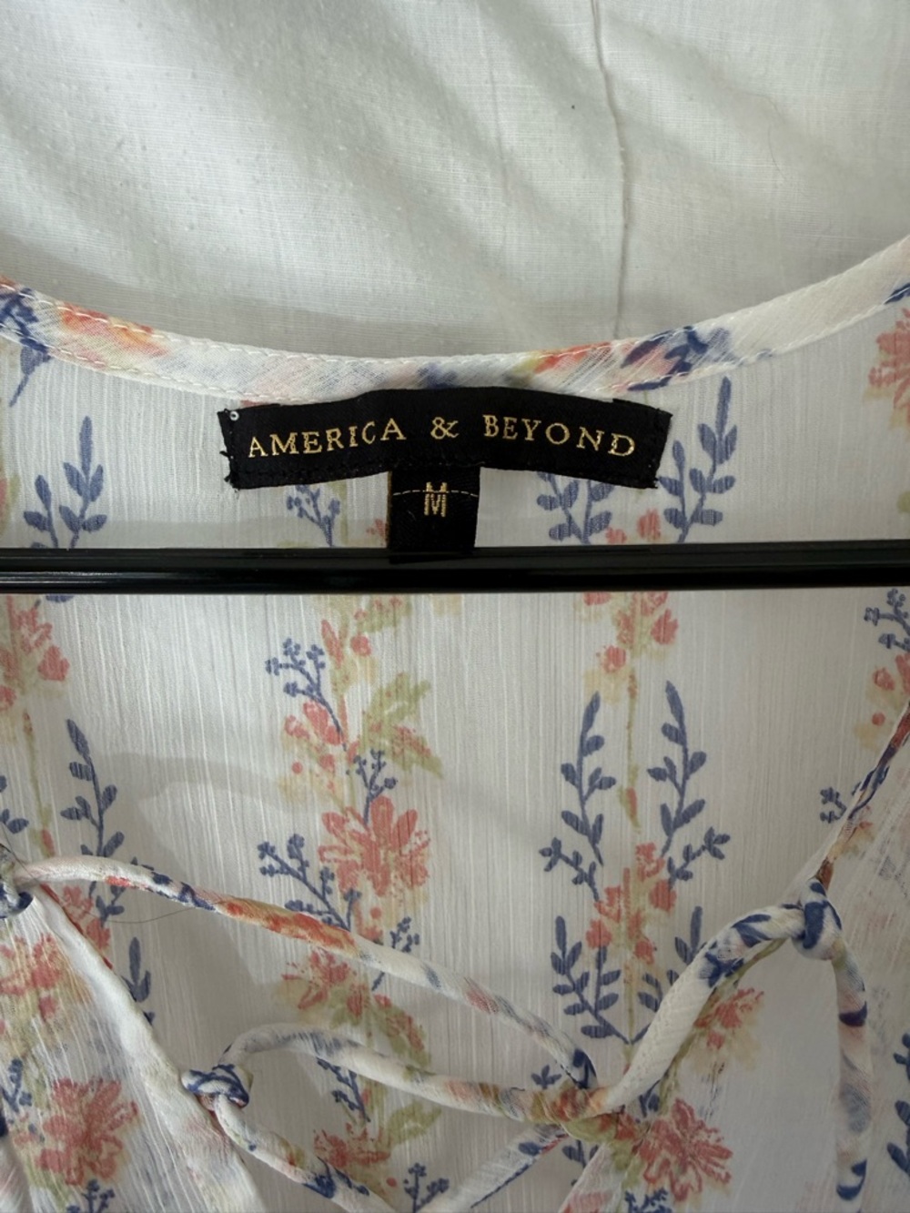 Sheer Floral Lace-Up Maxi Dress in White - Picture 5 of 5